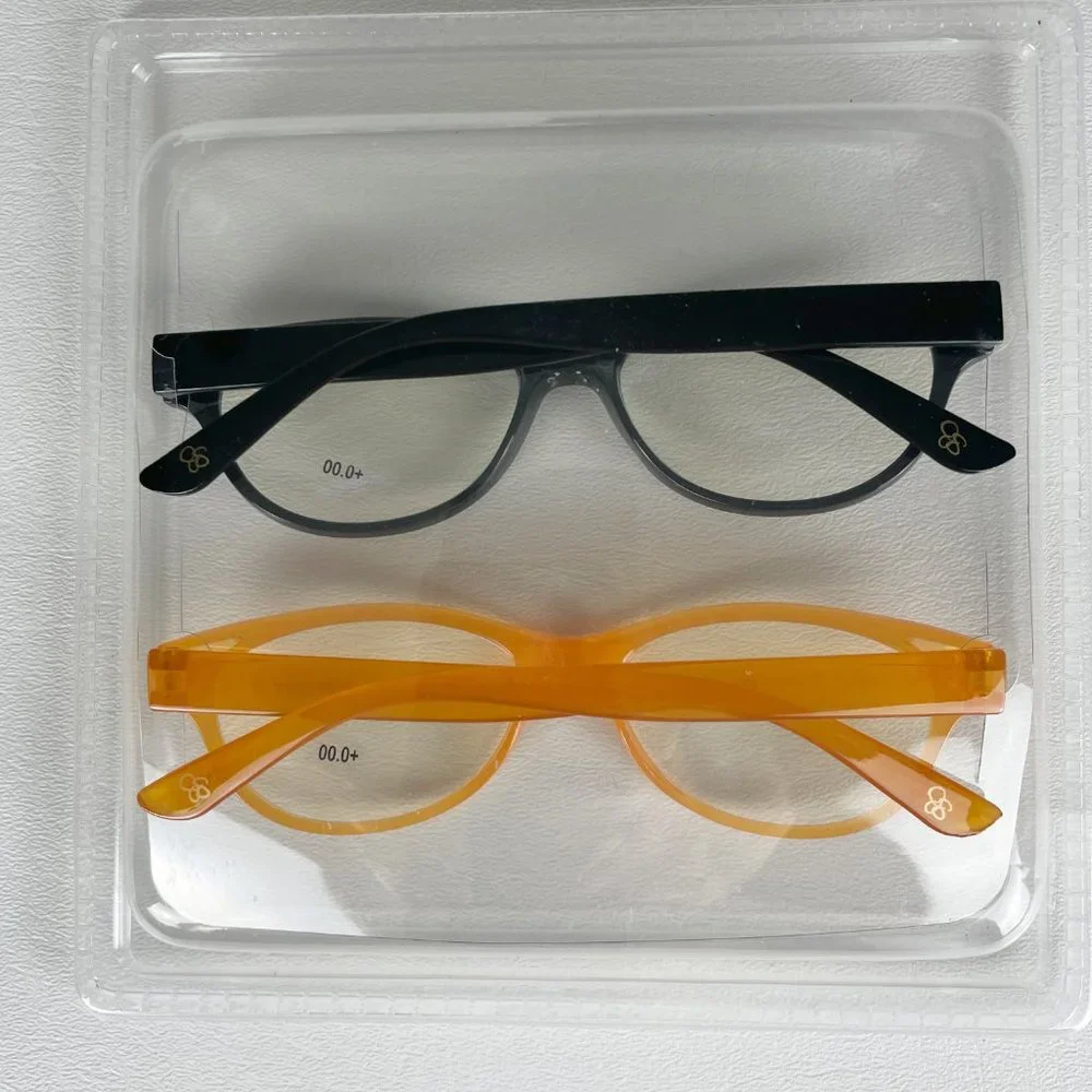 Jessica Simpson +0.00 Blue Light Reading Glasses Orange Black